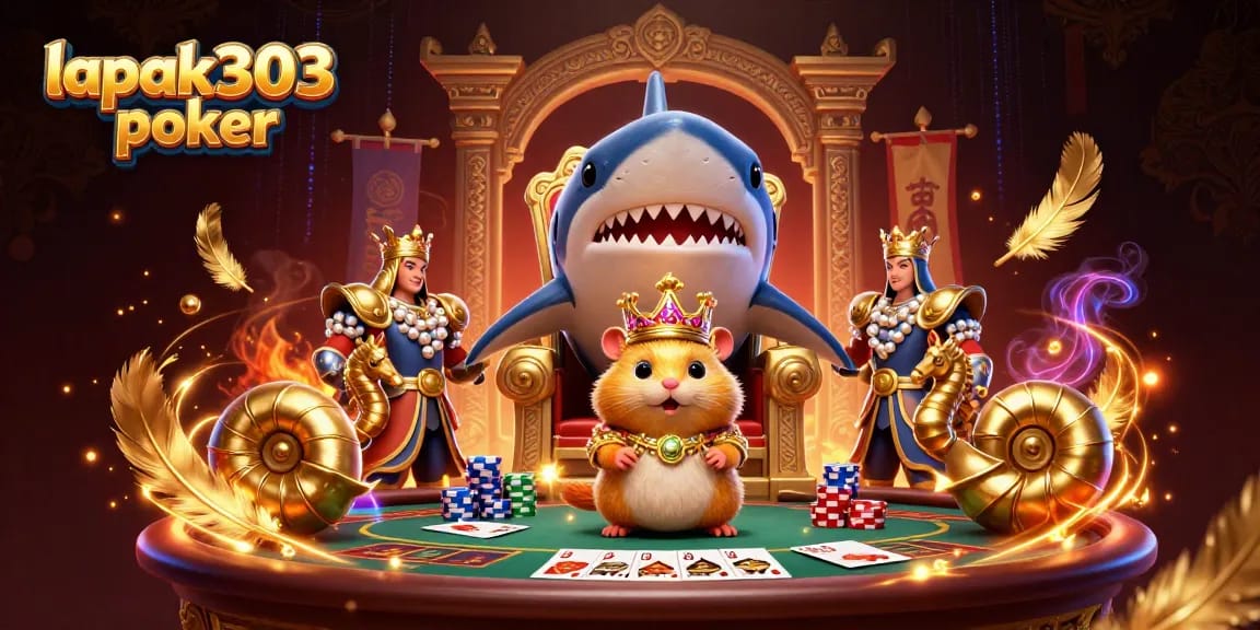 Permainan poker lapak303 poker dengan raja hamster emas dan penjaga laut menambah keseruan.