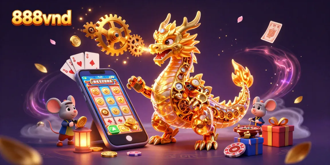 Engage with thrilling casino games at 888vnd featuring vibrant slots, golden dragons, and rich rewards.