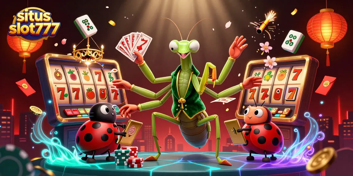Situs slot777 menghadirkan ilustrasi 3D rapi dengan karakter kasino, simbol buah, dan jackpot