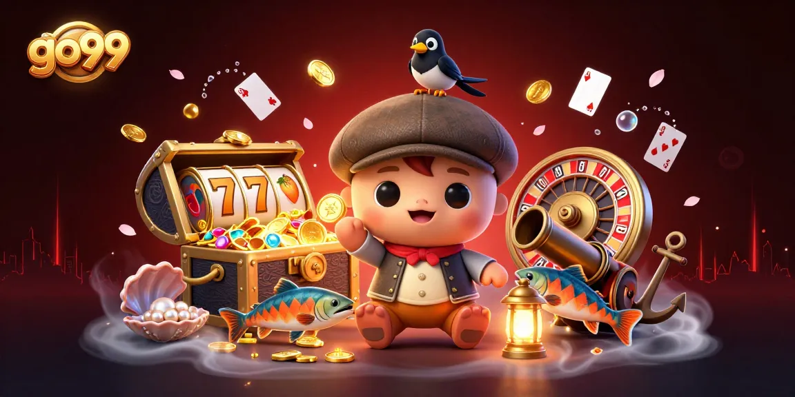 Experience thrilling gaming at go99 with colorful characters and vibrant casino elements.