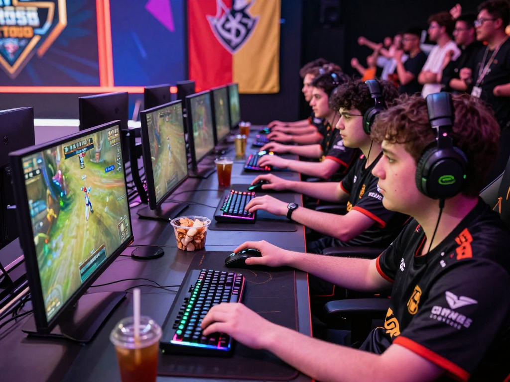 Exciting esports tournament highlighting rokok88 link alternatif in vibrant gamer scene.