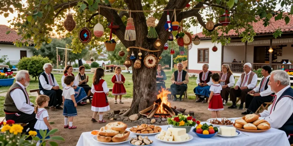 Χριστουγεννιάτικα έθιμα και παραδόσεις στην Ελλάδα γύρω από το Δέντρο των Παραδόσεων.