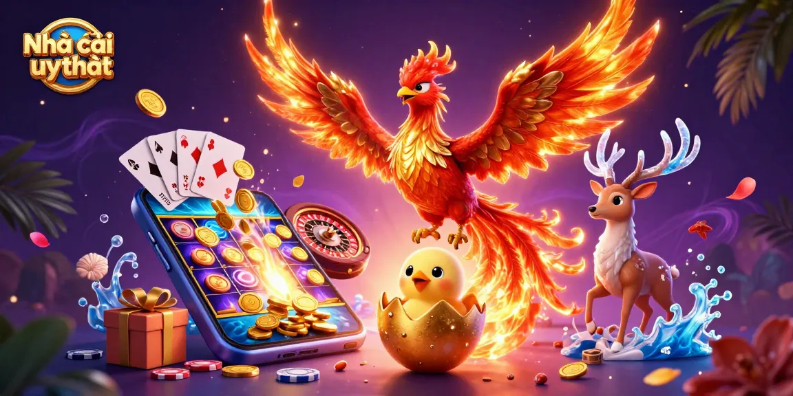 Experience the excitement of Nhà cái uy tín with vibrant casino elements and a mystical atmosphere.