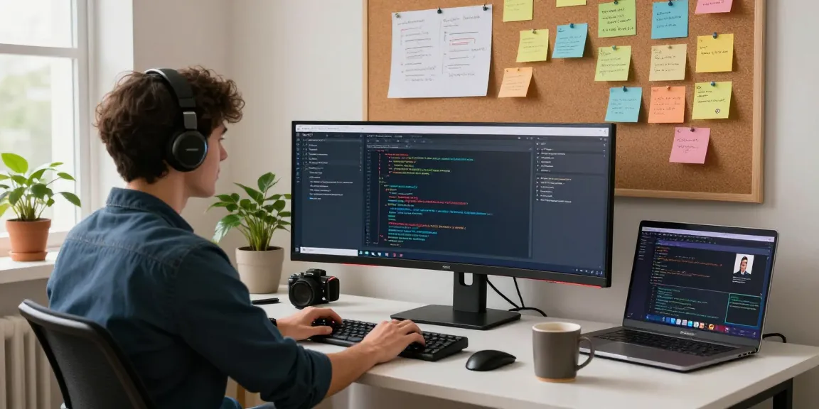 Workspace of a developer coding Telegram features at 纸飞机中文版官网.