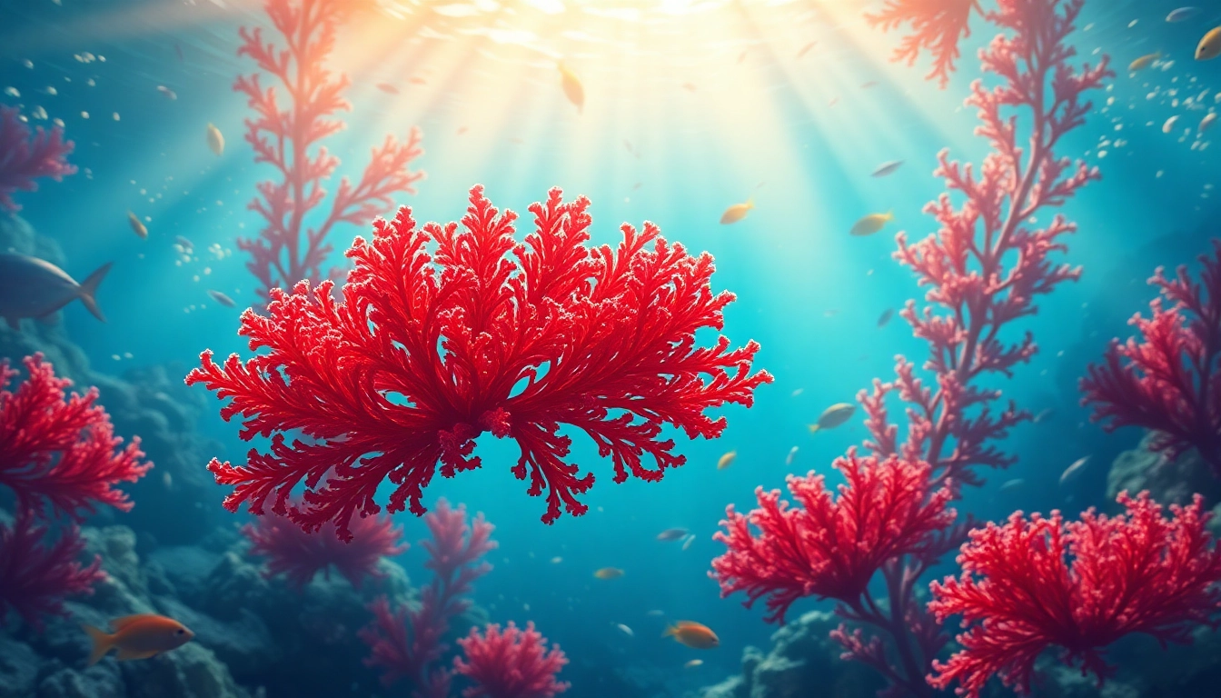 What is astaxanthin made from: vibrant algae in a serene underwater setting, showcasing natural beauty.