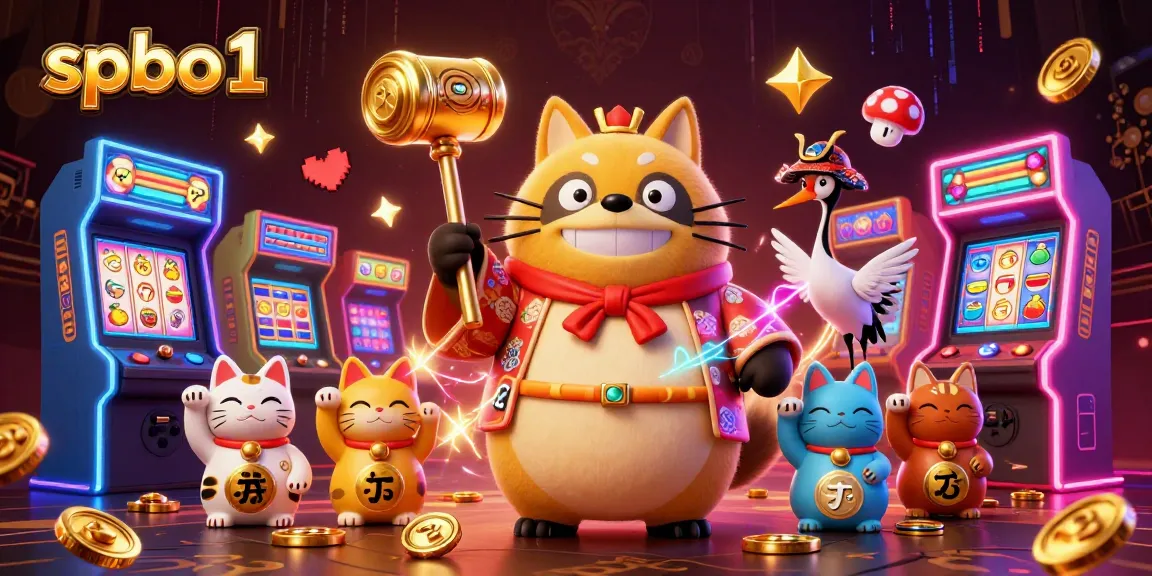 Play exciting games with spbo 1 as the cheerful tanuki brings luck and vibrant energy.