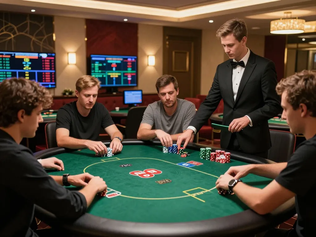 Players enjoying high-stakes poker session at RR88 SELECT with engaging atmosphere and dynamic gameplay.