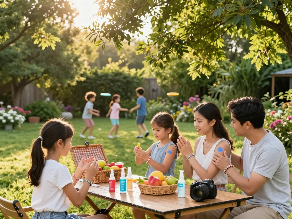 Family enjoying the outdoors while using the Best Mosquito Repellent for effective protection against bites.