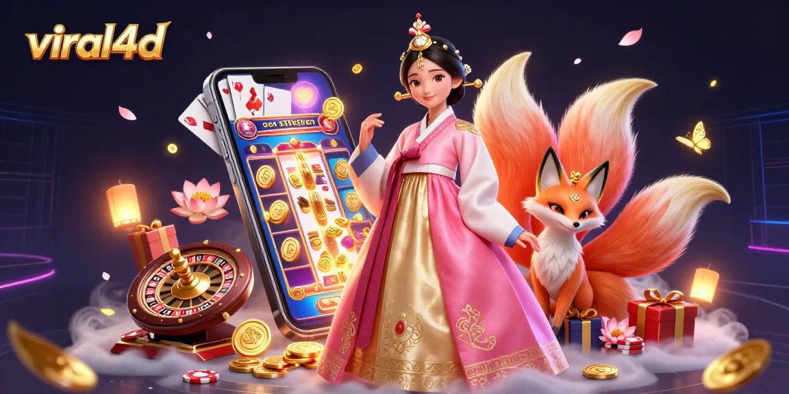 Engage with the thrilling world of viral4d slots in a vibrant, dynamic casino illustration.