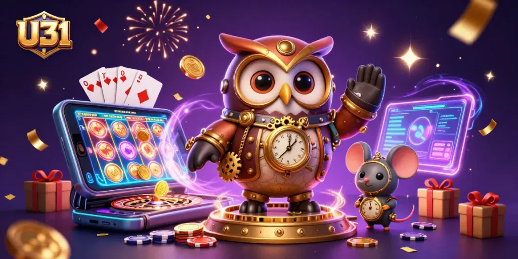Engage with U31's thrilling slots experience through immersive 3D visuals and dynamic gameplay.