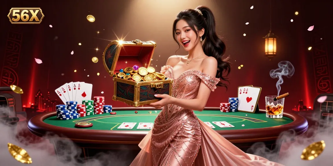 Engage in winning strategies at 56X with breathtaking treasures and dynamic poker elements.