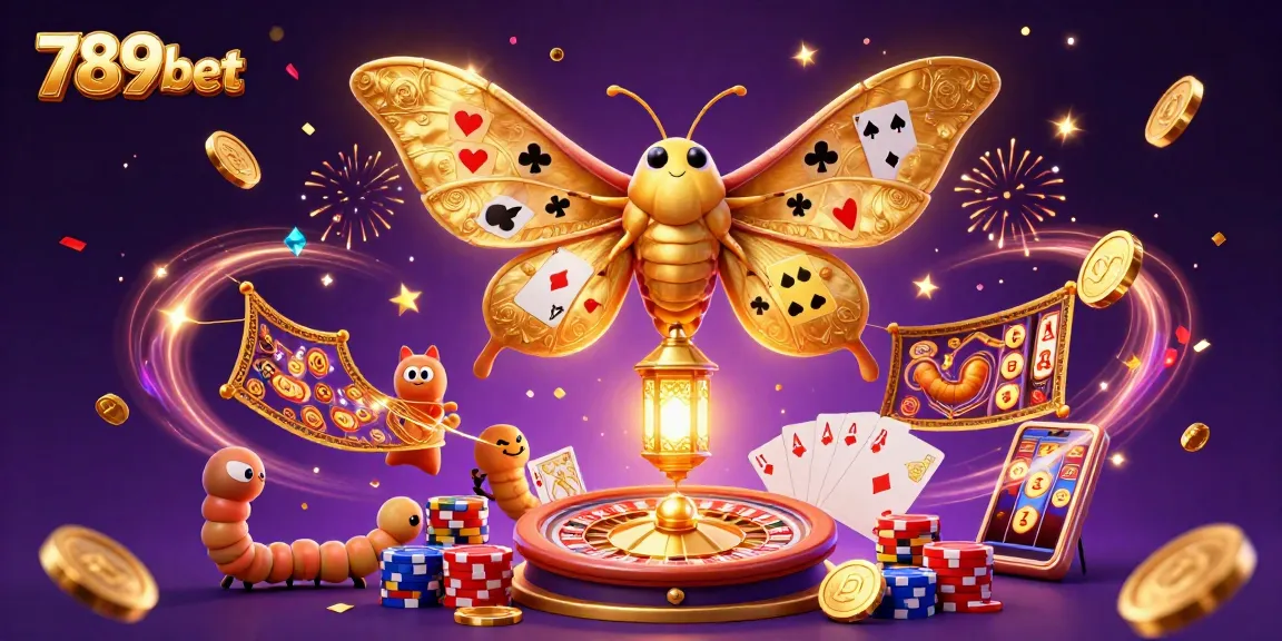 Experience the thrill of 789bet with vibrant casino scenes and joyous elements exploding in golden glory.