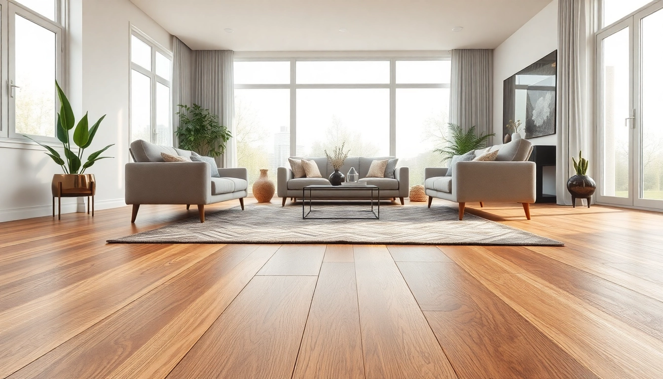 Discover vinyl plank flooring beautifully accentuating a modern living room with natural light.