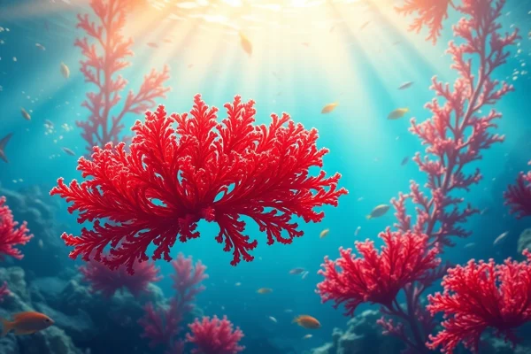 What is astaxanthin made from: vibrant algae in a serene underwater setting, showcasing natural beauty.