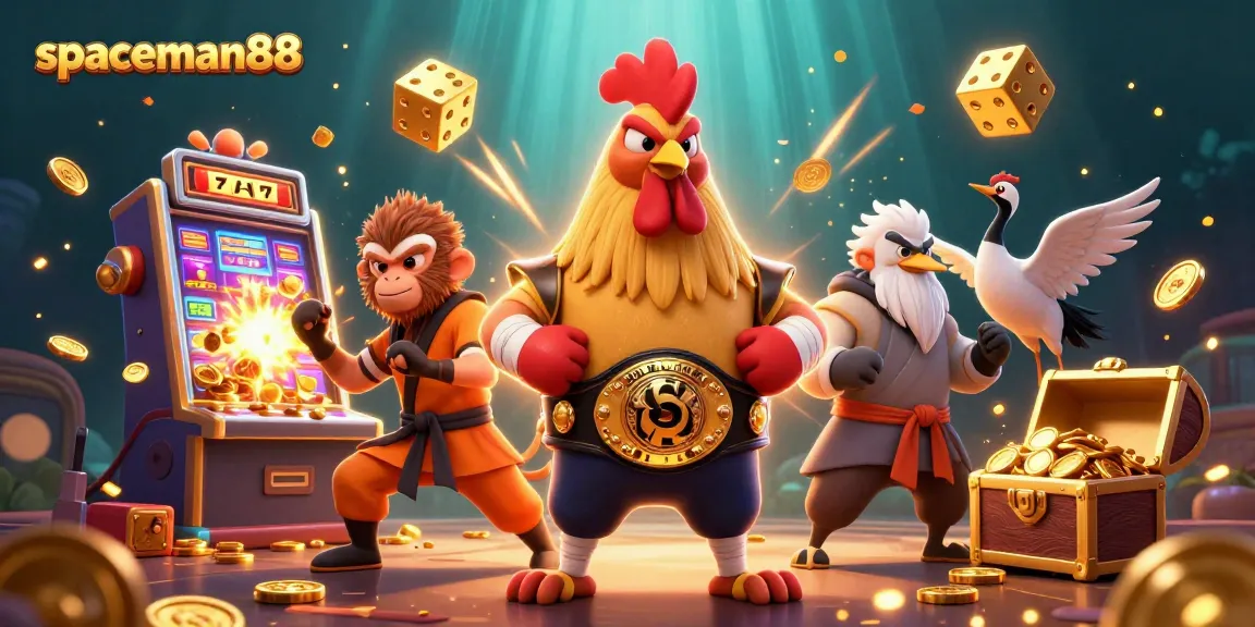 Experience thrilling wins at spaceman88 with an action-packed slot machine jackpot scene.